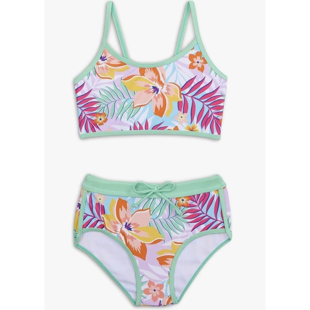 Appaman Girl's 7 Retro Tropics Stella Swim Shorts Bikini Top Swimsuit Set H11-20